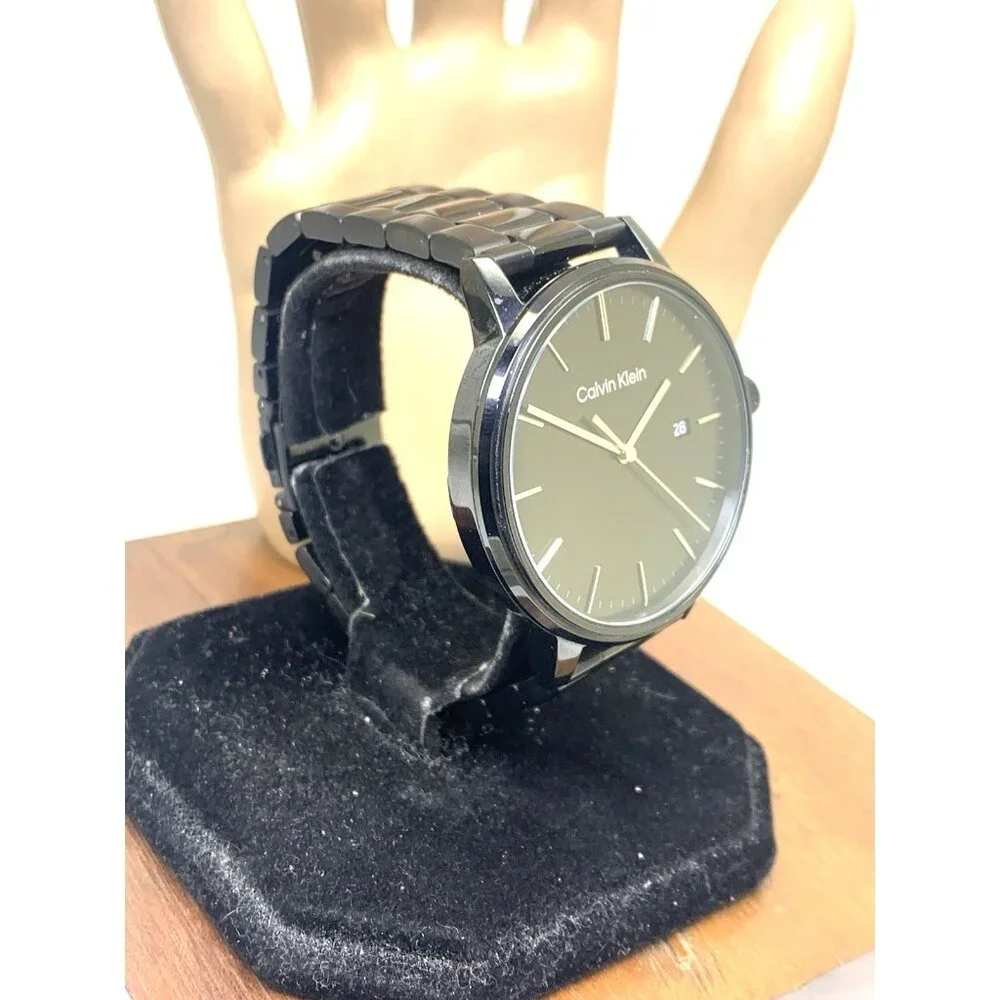 Calvin Klein Men's Watch 25200057 Quartz Black Dial Stainless Steel 43mm